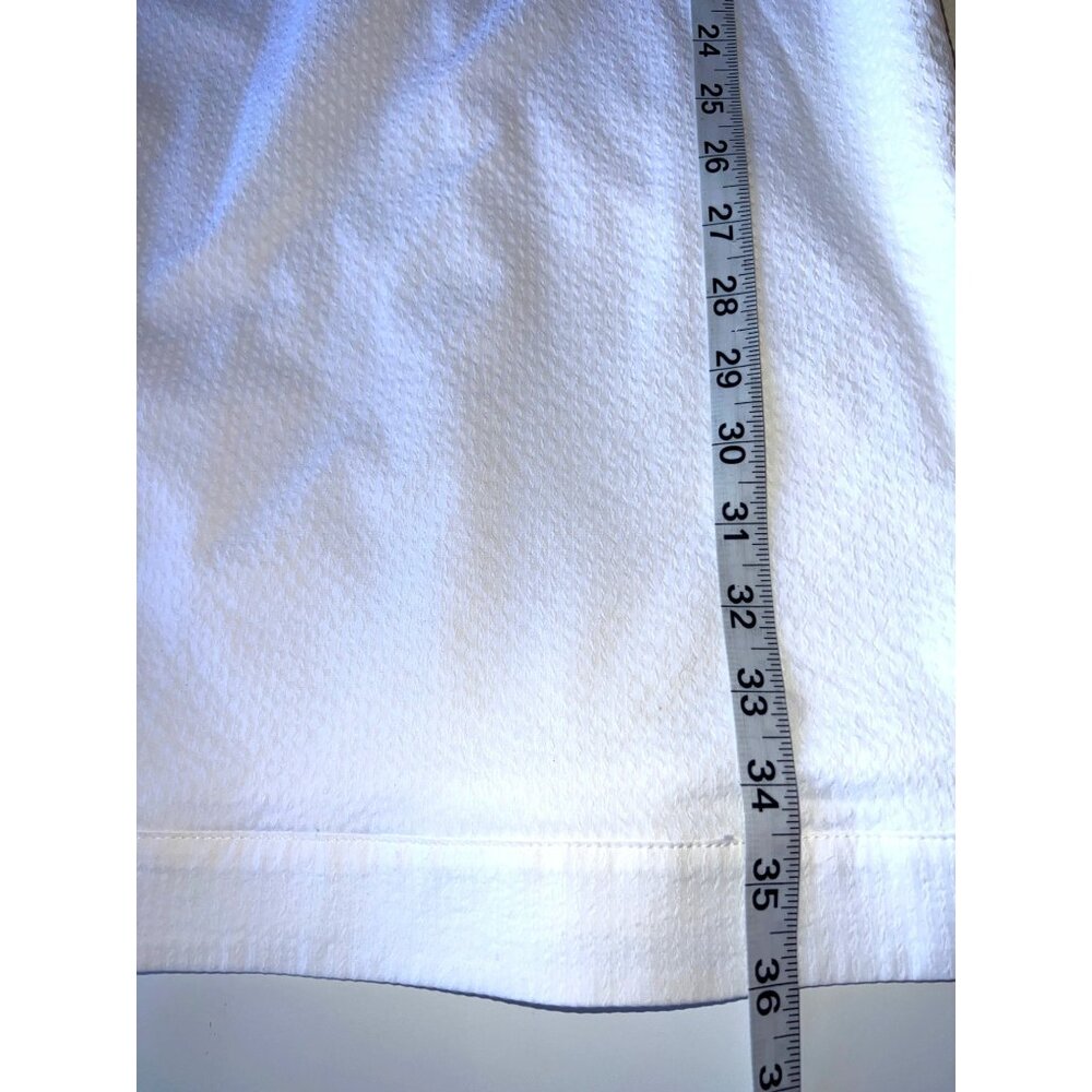 Southern Tide Dress Womens 6 White Nylon Blend Seersucker Belted Casual NWT - Picture 8 of 9